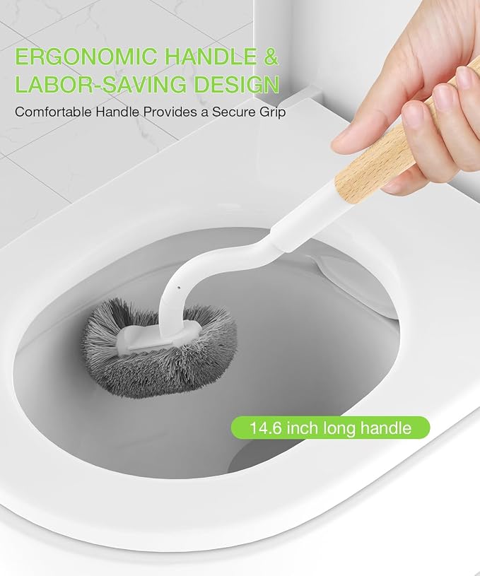 Bamboo Toilet Brush Set, 2 Pack - Image 5