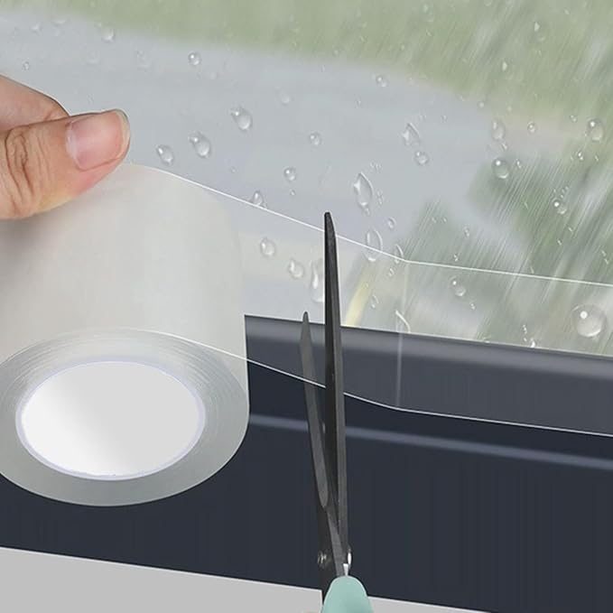 Transparent Window Weather Sealing Tape 2.76 Inch x 16.5 FT Weather Stripping by PackYard