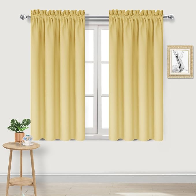 DWCN Blackout Curtains for Bedroom – Rod Pocket Thermal Insulated Noise by DWCN