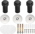 PATIKIL 3Set Round Door Stoppers, 80mm Stainless Steel Door Stop Doorstop Wedge by PATIKIL