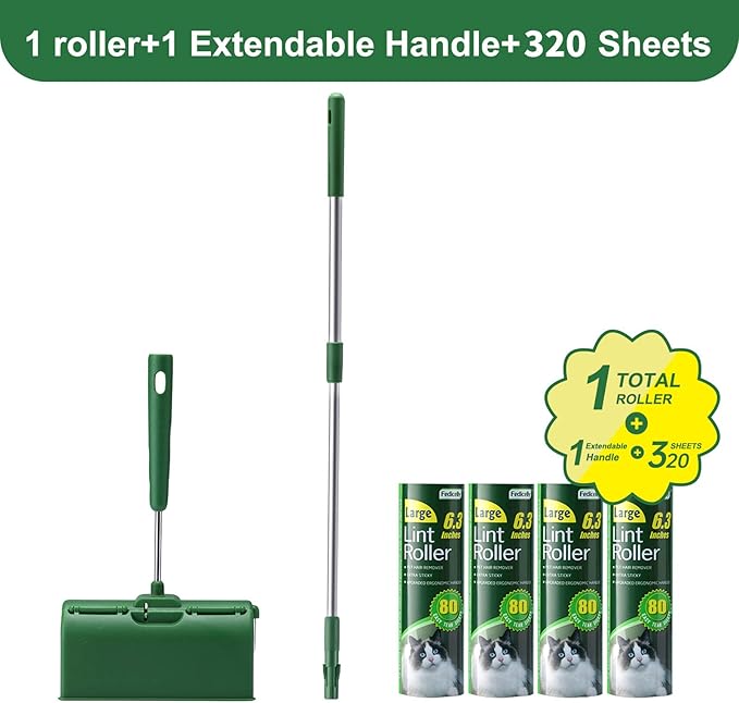Fedicelly Large Lint Rollers Pet Hair Extra Sticky Floor, Cat Dog Hair Remover - Image 2