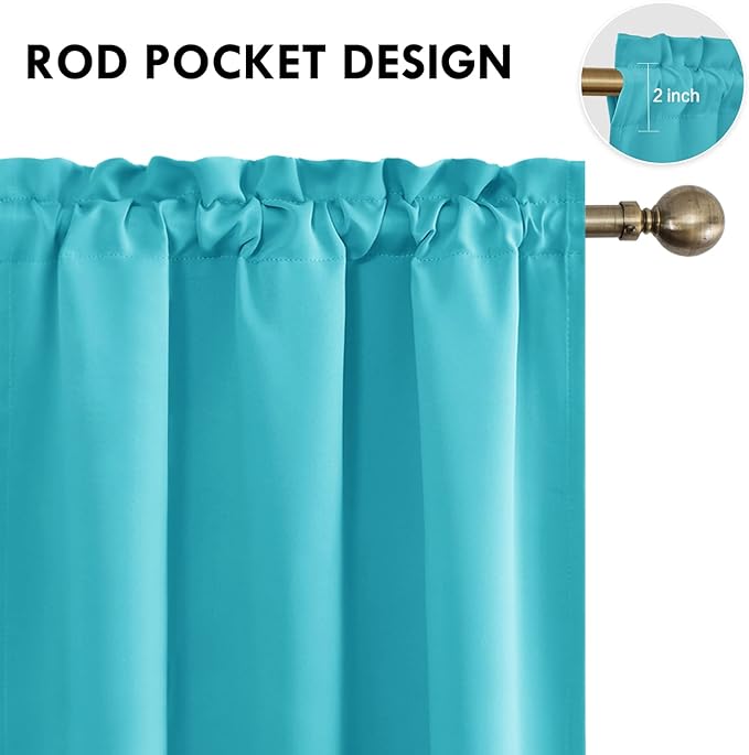 DWCN Turquoise Blackout Curtains - Image 4
