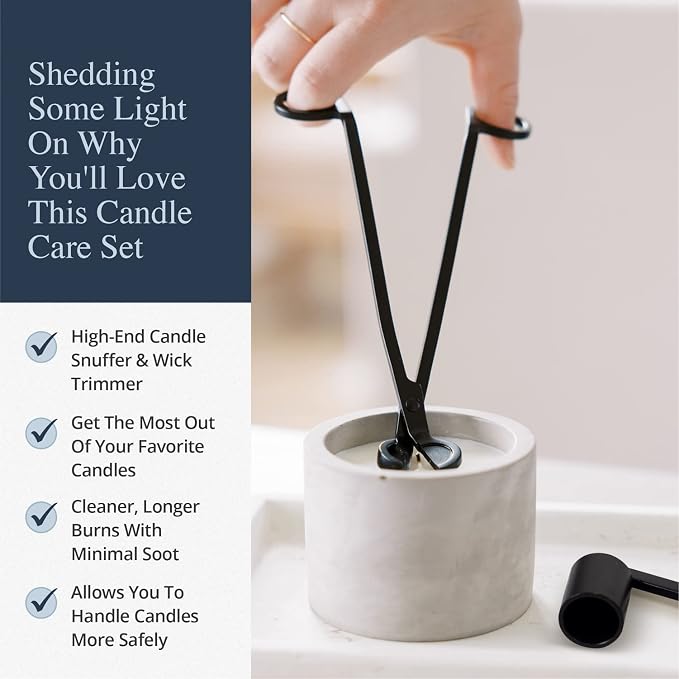 Candle Wick Trimmer and Candle Snuffer Accessory Set – Pick Your Color - Image 5