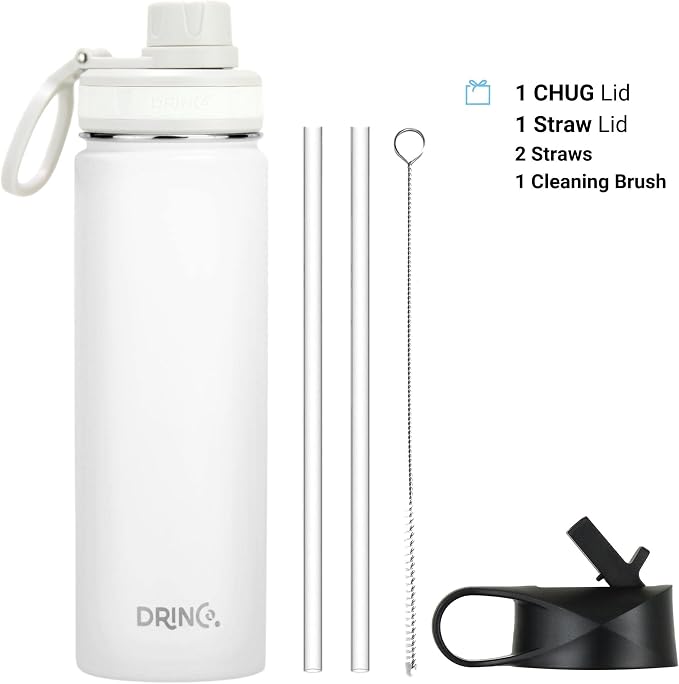 DRINCO Stainless Steel Water Bottle Spout Lid Vacuum Insulated Double Wall - Image 3
