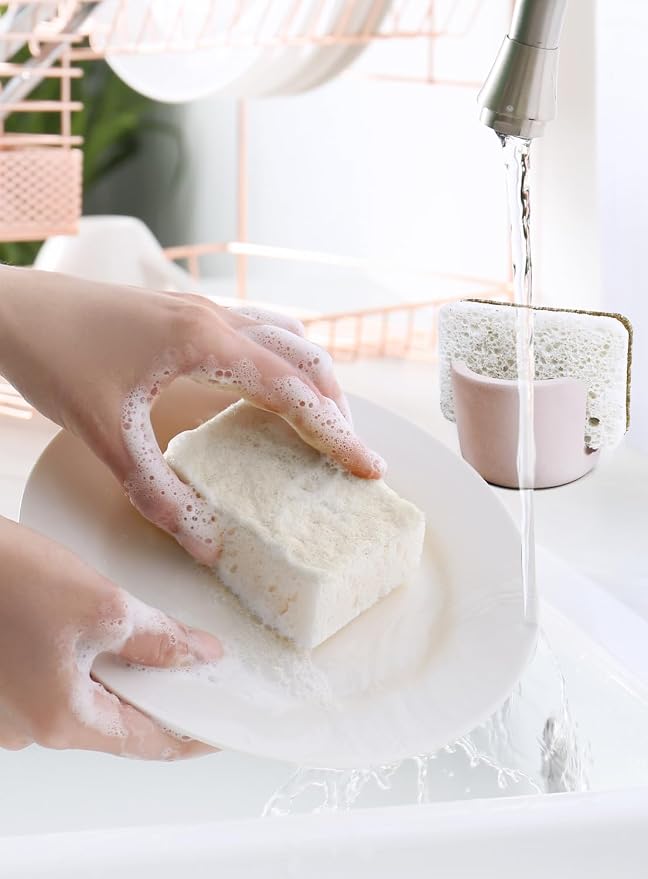 Diatomite Sponge Holder for Countertop Organizer, Quick Dry Stone Sponge Caddy - Image 4