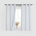 PONY DANCE White 100% Blackout Short Curtains by PONYDANCE