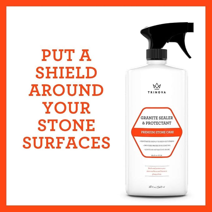 TriNova Granite Sealer & Protector Gallon Refill- Made in USA, Best Stone Polish - Image 4