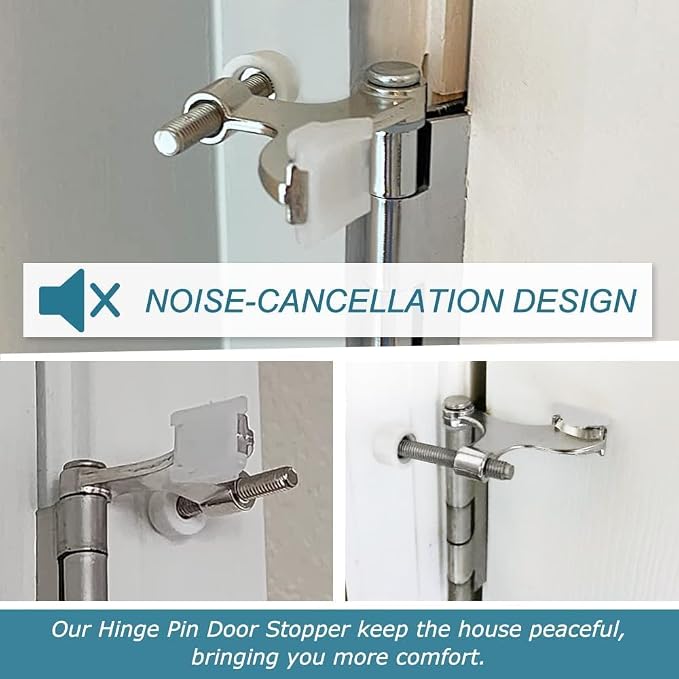 48 Pack Hinge Pin Brushed Nickel Door Stopper, Adjustable Heavy Duty Hinge Pin - Image 6