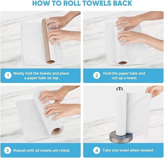 AIDEA Microfiber Cleaning Cloth White, Shop Rags 330 Sheets, Towels - Image 7