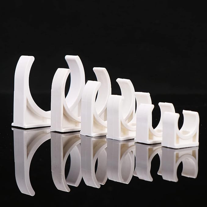 BVO 20 Pcs U-Shaped PVC Water 50mm Pipe Clamps - Image 6