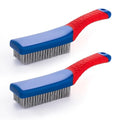 Wire Brushes 2 Pcs Steel Brushes Heavy Duty Carbon Steel and Stainless Steel by Unknown