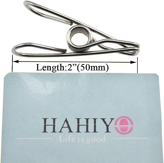 HAHIYO Clothespins Chip Clips All Metal Stainless Steel No Rust Stains Strong - Image 2