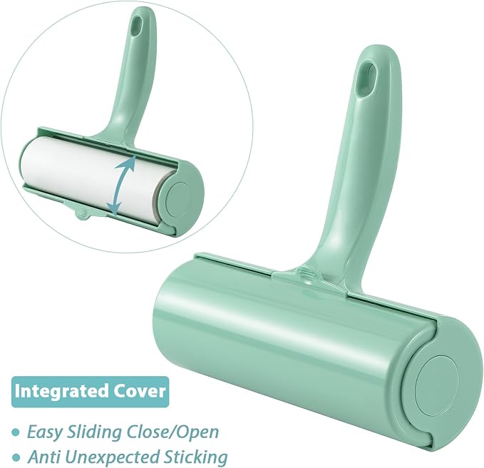 Large Lint Roller with Refills for Pet Hair Removal Extra Sticky 6.3 inch Wide - Image 2