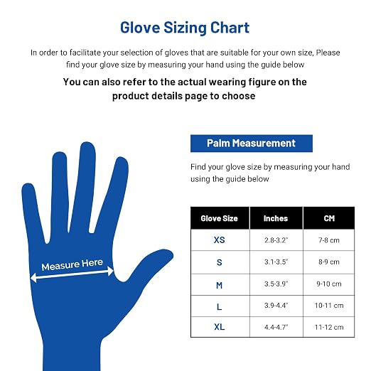 JMU Nitrile Gloves Medium, 3.5 Mil Nitrile Disposable Gloves, Latex Free & - Image 7