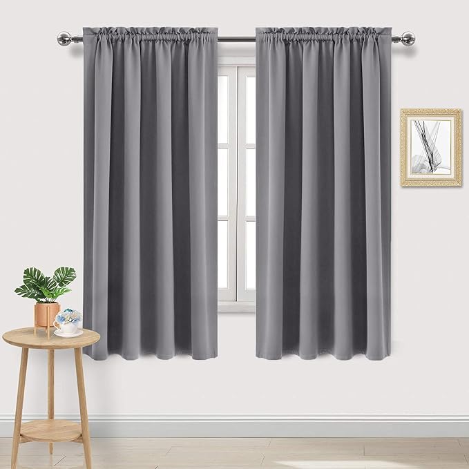 DWCN Grey Room Darkening Blackout Curtains by DWCN