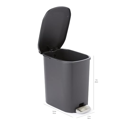 Amazon Basics Compact Plastic Bathroom Trash Can - Image 6