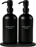 MaisoNovo Soap Dispenser 3-Piece Set | 16.9oz Black Bottles by MaisoNovo-TheArtofSustainableLiving