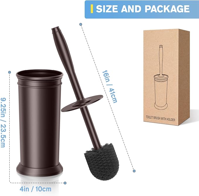 UPTRONIC Toilet Brush, Aluminum Alloy Toilet Brush and Holder Set - Image 8