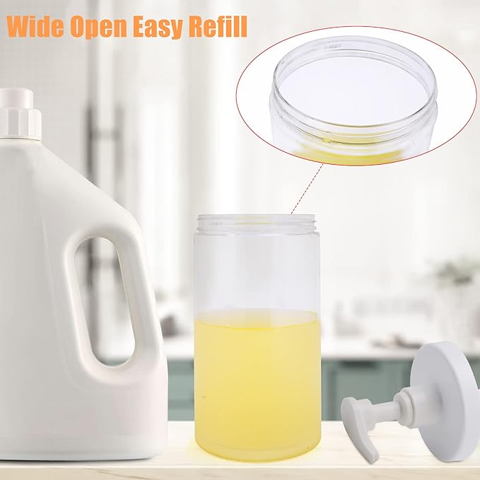 Cosywell Pump Bottle Dispenser Plastic Pump Bottles Refillable Bottles Wide - Image 4