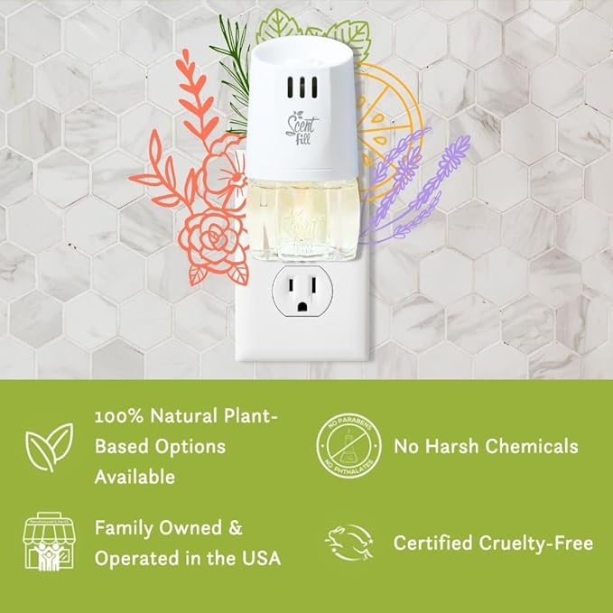 Scent Fill 100% Natural Cherry Almond Twist Plug in Air Freshener, Scented Oil - Image 7