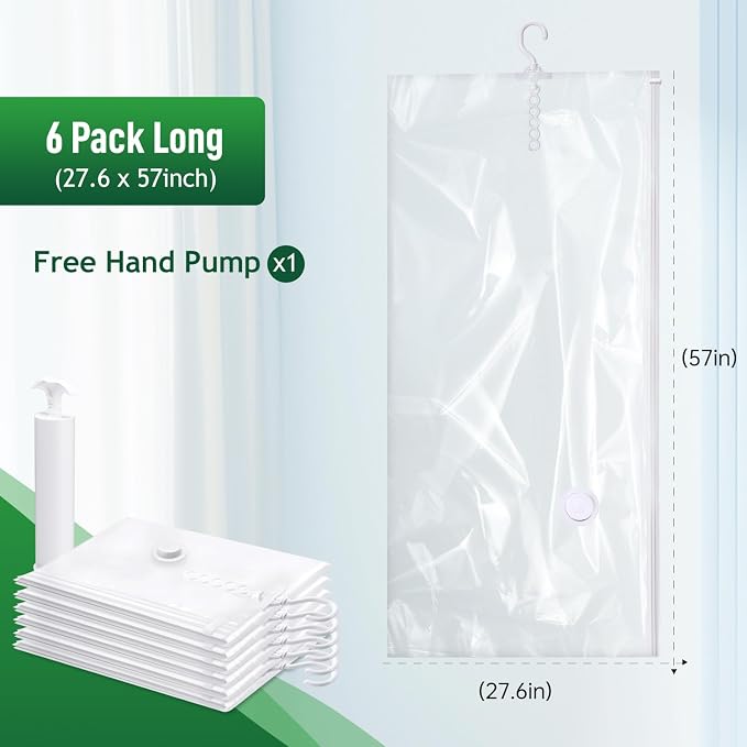 Hanging Vacuum Storage Bags For Clothes - Image 2
