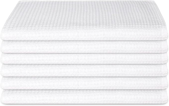 Kitchen Towels Set of 6 Soft Premium Cotton Highly Absorbent Dish Towels 18x28 - Image 8