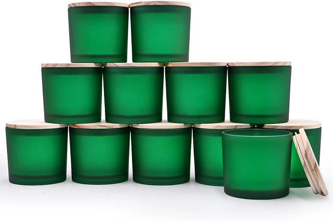 12 OZ Thick Candle Jars for Making Candles 12 Pcs, Empty Jars by Showin