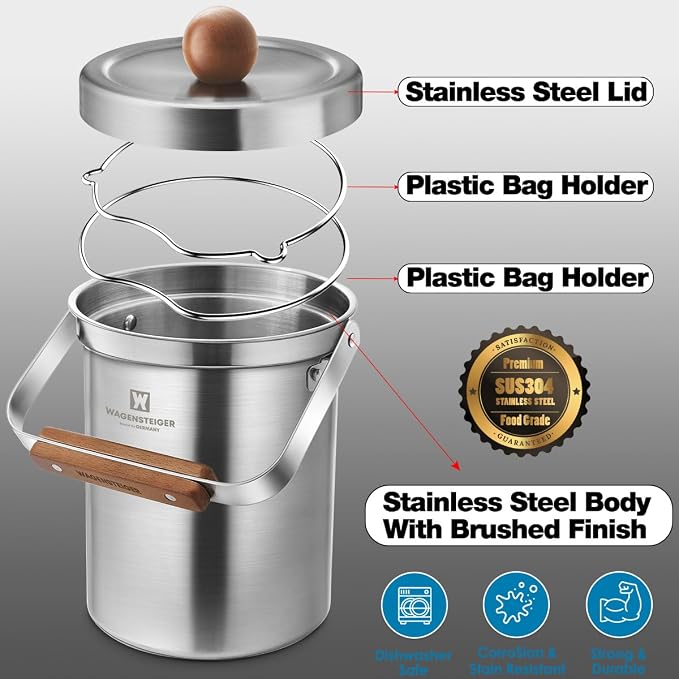 Kitchen Countertop Compost Bin 101ounces / 3Liters - Image 5