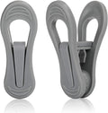 Tinfol 50pc Grey Plastic Hanger Clips, Strong Pinch Grip Finger Clips by Tinfol