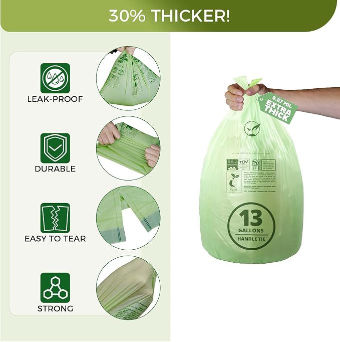13 Gallon Compostable Trash Bags - Image 3