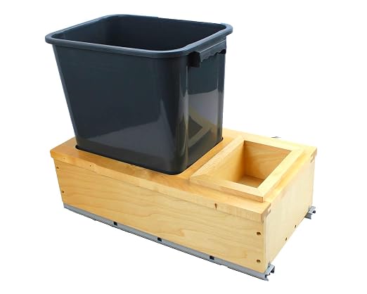Dowell B15 Wood Base Wastebasket Pullout - Image 4