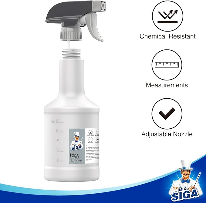 MR.SIGA 16 oz Empty Plastic Spray Bottles - Image 4