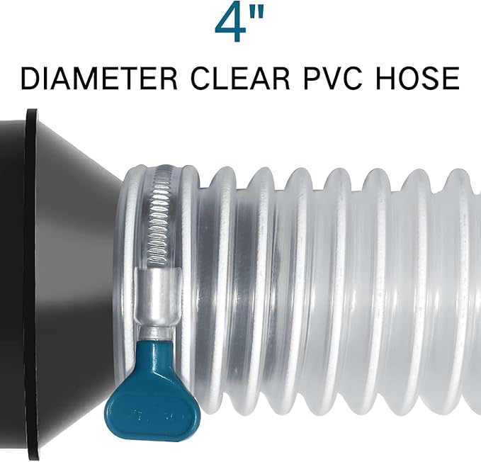 PVC Dust Collection Hose 4" x 20', Puncture Resistant Clear PVC Dust Collection - Image 5