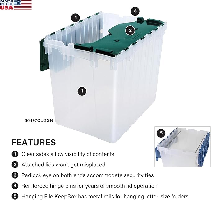 Akro-Mils KeepBox 18 Gallon Storage Container, Nesting and Stackable Plastic - Image 3