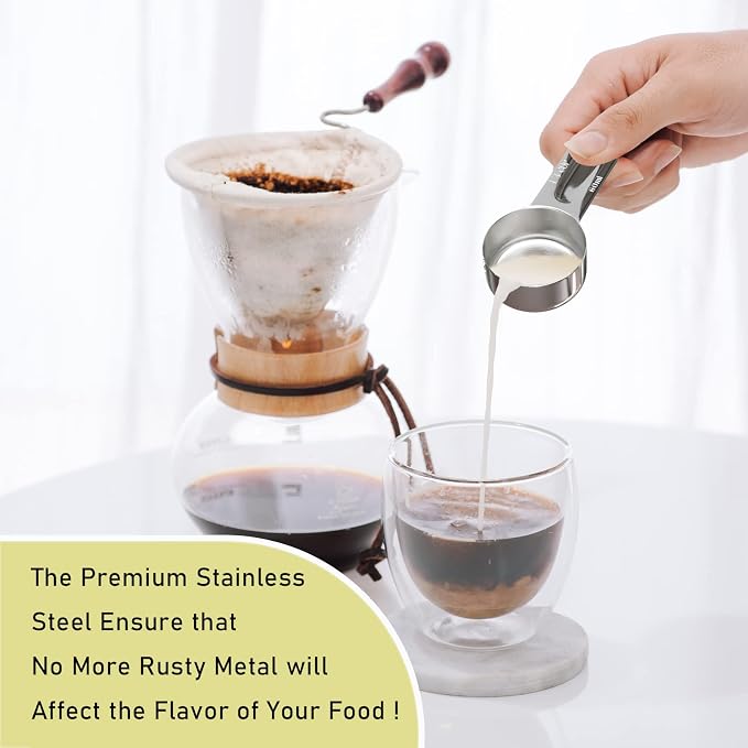 2PCS 1/4Cup Single Measuring Cup, Stainless Steel Measure Scoop, Metric and US - Image 4