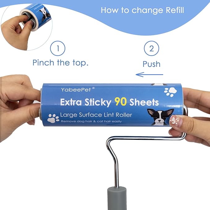 Extra Sticky Large Lint Roller Refills, 6.3'' Giant Lint Roller Refills - Image 4