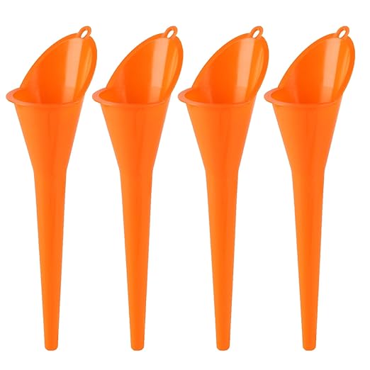 4 Pcs Plastic Long Neck Oil Funnel by MUZHUPGUZ