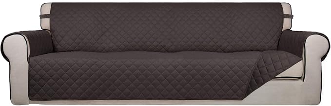 PureFit Reversible Quilted Sofa Cover, Water Resistant Slipcover Furniture by PureFit