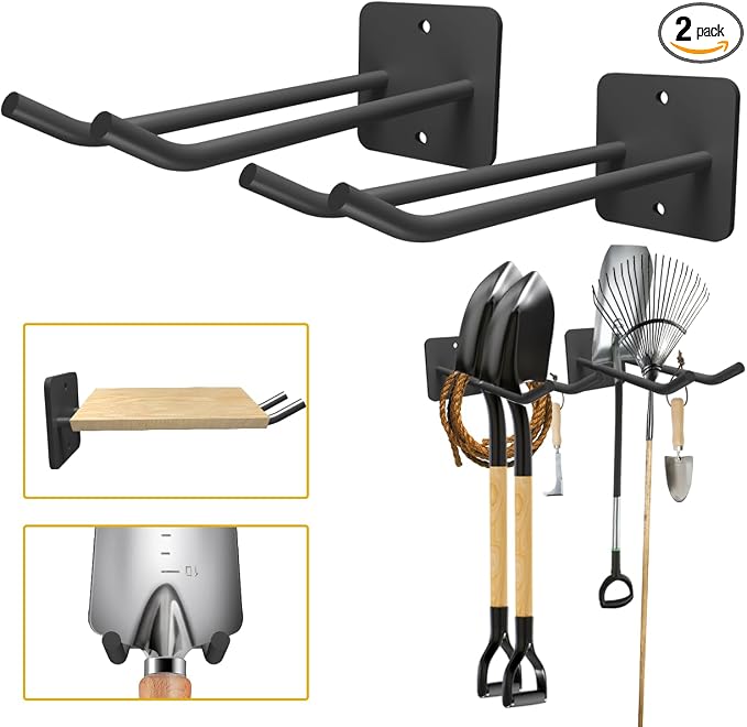 Garage Storage Hooks Heavy Duty Steel Tool Organizer Wall Mount Hangers Hooks by HangEase
