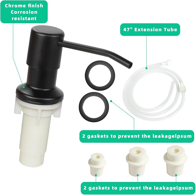 Soap Dispenser for Kitchen Sink, Built in Sink Soap Dispenser, Countertop Soap - Image 8