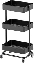 3 Tier Modern Metal Rolling Tool Cart by Unknown