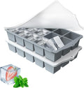 Silicone Ice Cube Tray, 2 Pack Easy-Release Stackable Ice Trays by Unknown