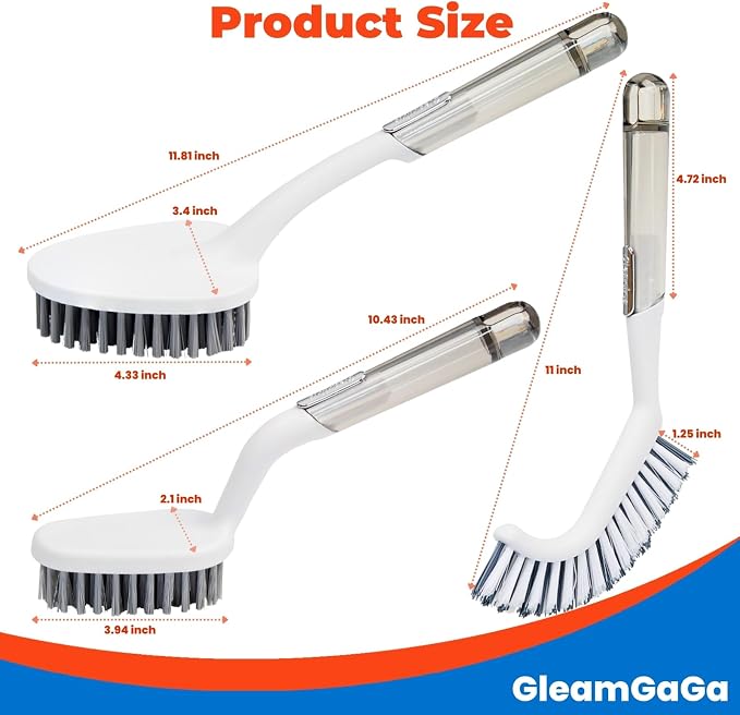 3 Pack Scrub Brush Set – Heavy-Duty Scrub Brushes - Image 2