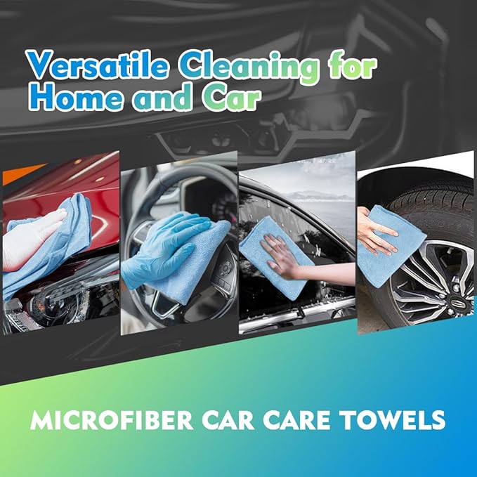 HOMEXCEL Microfiber Cleaning Cloth 6 Pack 12.5 x 12.5 inch Microfiber Towels - Image 4