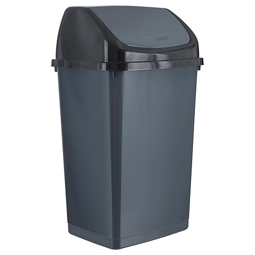 Superio 13 Gallon Plastic Swing Lid Trash Can, and Outdoor Use - Image 7
