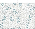 Grey And Blue Leaves Branches Microfiber Absorbent Reversible Dish Drying Mat by GOCGRVOfficialOnline