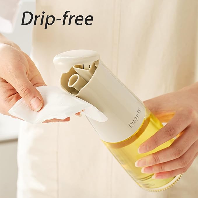 17oz Glass Oil Dispenser for Kitchen, Auto Flip、Non-Drip、Leak Proof, Oil - Image 3