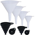 6 Pack Funnels for Kitchen Automotive Use Filling Bottles, Plastic Funnels by Hoaisun