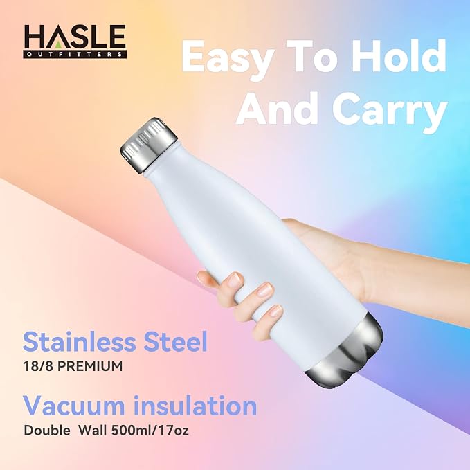 HASLE OUTFITTERS 17oz Stainless Steel Water Bottles, Vacuum Insulated Water - Image 3