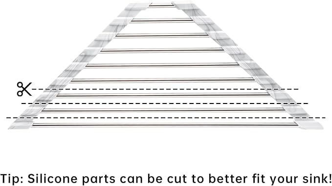 Tomorotec Marble Triangle Roll-Up Dish Drying Rack - Image 8